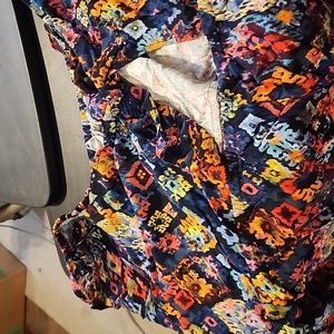 Terra & Sky Puff Sleeve Tie Back Dress